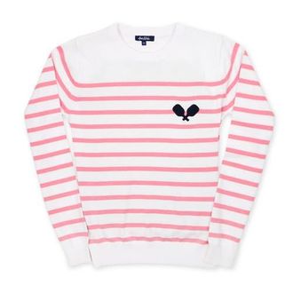 Ame & Lulu Club Sport Sweater in Pink Paddle Stripes at Nordstrom, Size X-Small