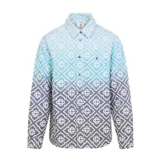 Casablanca Monogram Gradient Jacket - Heren - Casual Overhemden - Veelkleurig - M - Katoen - Overhemden