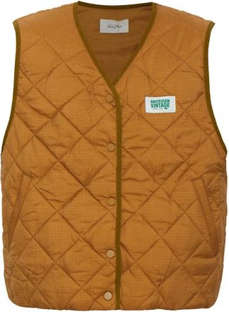 American Vintage Yupibam Vest - Dames - Bodywarmers - Bruin - M/L - Leer - Jassen