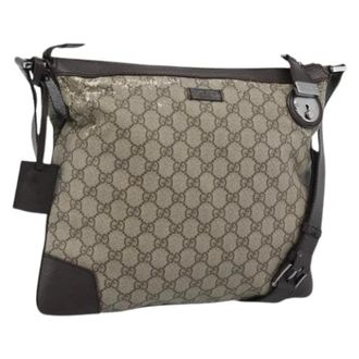 Gucci Pre-owned Vintage GG Schoudertas - Dames - Pre-owned - Bruin - Maat: ONE Size Leer