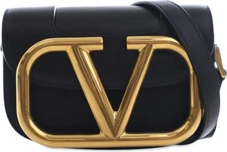Valentino Garavani Borsa a tracolla Supervee piccola in pelle 2018-2025 - Nero