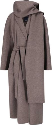 Max Mara Cappotto Con Sciarpa In Lana Vergine
