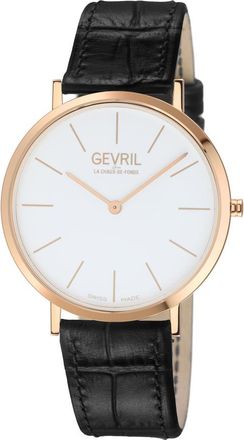 Gevril Group Five Points Quartz White Dial Mens Watch GV350.14.22