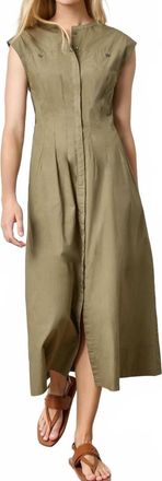 Lilla P Seamed Maxi Dress In Kelp