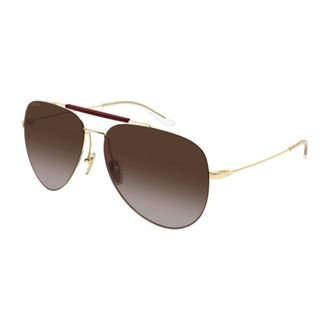 Gucci Aviator Zonnebril - Heren - Accessoires - Geel - Maat: 60 MM