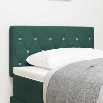 vidaXL Testiera in Velluto Argyle Manuale Verde Scuro 80 cm Velluto - Vidaxl