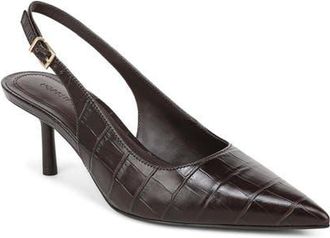 Nordstrom Liza Pointed Toe Pump (Nordstrom Exclusive) in Brown Dark Espress at Nordstrom, Size 5.5