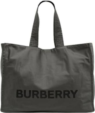 Burberry Pre-owned Tote Bags, female, Gray, Size: ONE SIZE Pre-owned Vintage Tote