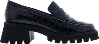 Pons Quintana Dames Croco lak - Dames - Loafers - Zwart - 41 EU - Schoenen