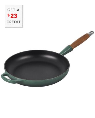 LE CREUSET Signature 10.25In Round Fry Pan With Wood Handle With $23 Credit