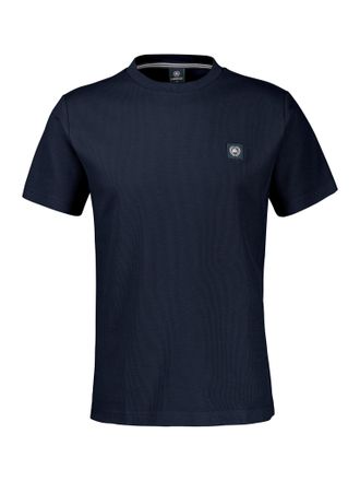 Lerros Rundhalsshirt LERROS, Herren, Gr. XXL, classic navy, Web, Obermaterial: 100% Baumwolle, unifarben, normal h&uuml;ftbedeckend, Rundhals, Shirts Rundhalsshir
