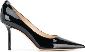 Jimmy Choo London Black Love 85 Patent Leather Pumps