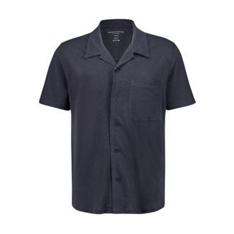 Majestic Filatures Short Sleeve Shirts, male, Gray, M, Dark Grey Linen Shirt Short Sleeve