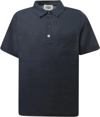 Alpha Studio Linnen Poloshirt - Heren - Polos - Blauw - L - Linnen - Tops