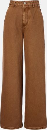 Ami Cotton twill wide-leg pants
