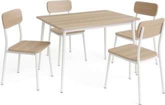Dupi Conjunto Mesa Y 4 Sillas New Xobe 110x70 Cm Taupe