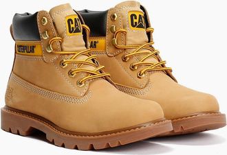 CAT Mens Caterpillar Colorado 2.0 Tractor Leather Mens Honey Boots - Cream - Size: 11
