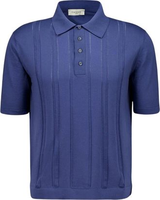 PIACENZA 1733 Piacenza 1733, Tops, Heren, Blauw, 2Xl, Katoen, Katoenen Gebreide Polo