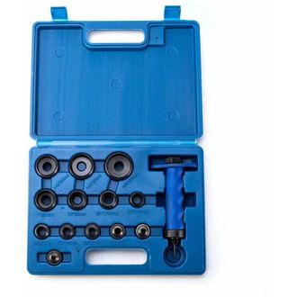 Gabrielle Juego De 14 Punzones Huecos Profesionales Para Cuero De 5 A 35 Mm Con Mango De Sujeci&oacute;n Para Cinturones De Marroquiner&iacute;a, Sellos De Goma Y Correas De 