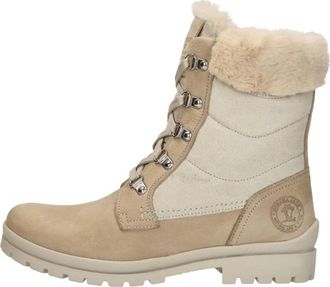 Panama Jack Tuscani Veterboot - Dames - Winterlaarzen - Beige - 41 EU - Leer - Schoenen