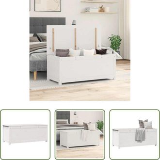 vidaXL vidaXL Contenitore in pino - Contenitore Portaoggetti Bianco 110x50x45,5cm Massello di Pino