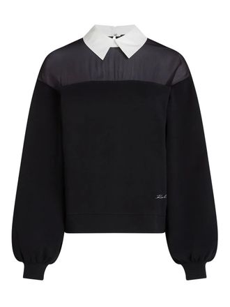 Karl Lagerfeld Sweater met logoprint - Zwart
