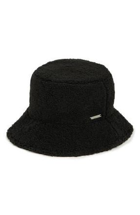 Vince Camuto Faux Shearling Bucket Hat in Black at Nordstrom Rack
