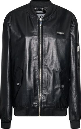 John Richmond Leather Jassen - Dames - Zomerjassen - Zwart - M - Jassen