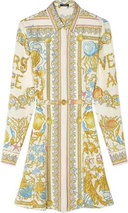Versace Dress Barocco Foulard On Silk Twill