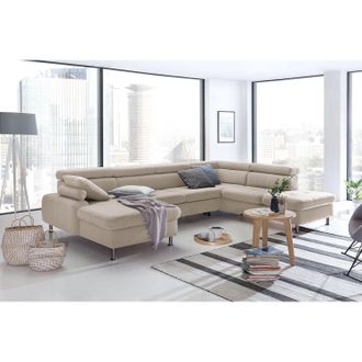 Loftscape home24 loftscape Wohnlandschaft Rivas Beige Strukturstoff 330x79x232 cm