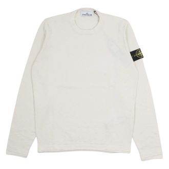 Stone Island Round-neck Knitwear, male, White, Size: XL Round-neck Knitwear