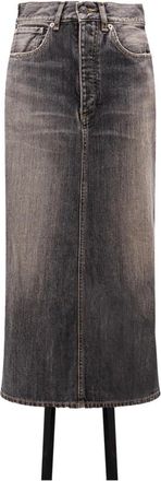 Balenciaga Denim Skirts - Dames - Spijkerrokken - Grijs - XS - Denim - Rokken