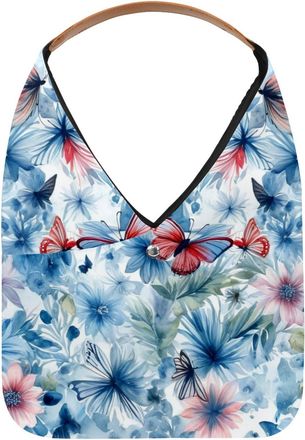 Generic Colorful Flowers Reusable Lightweight Grocery Bags - Foldable Into Compact Pouch, Washable & Sturdy, Multipurpose for Shopping and Travel