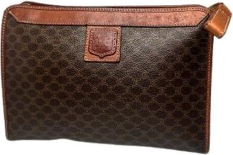 Celine Pre-owned Clutches, female, Brown, Size: ONE SIZE Pre-owned Vintage Leather Clutch