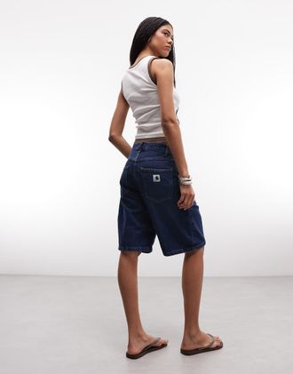 Carhartt Work in Progress Brandon shorts in denim vestibilit&agrave; ampia lavaggio scuro blu