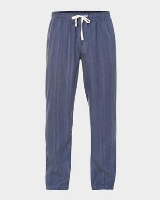 Majestic International Men & apos;s Summer Woven Stripe Lounge Pants