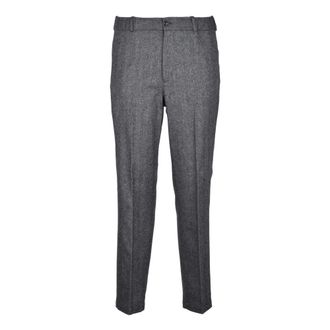 Moncler Suit Trousers, male, Gray, M, Wool Blend Stylish Trousers