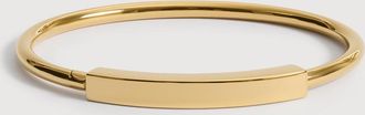 Monica Vinader Gold MV Linear Bold Bangle