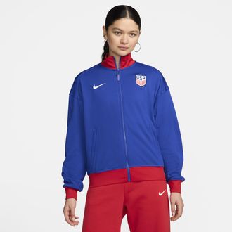Nike USMNT Academy Pro Nike Womens Dri-FIT Soccer Anthem Jacket in Blue | FN6488-417
