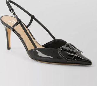 Valentino patent leather slingback pumps