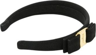 Ferragamo Pre-owned Accessories, female, Black, Size: ONE SIZE Pre-owned Cotton Hair Accessory