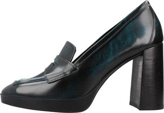 Geox D Teulada - Dames - Pumps - Blauw - 39 EU - Leer - Schoenen