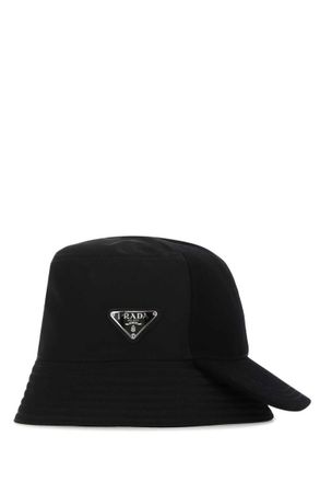 Prada Black Logo Bucket Hat