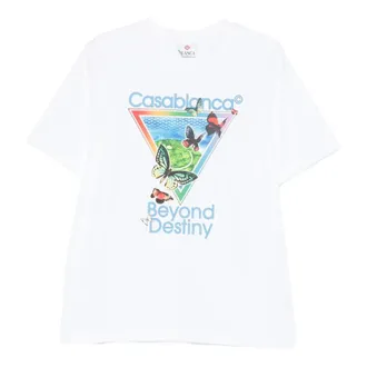 Casablanca T-Shirts, male, White, Size: 2XL Graphic-print Short Sleeve T-Shirt