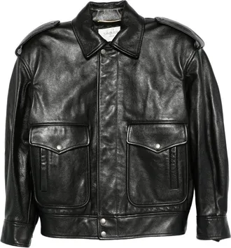 Saint Laurent Flap-pocket Leather Jacket