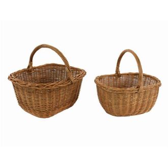 Vacchetti Vacchetti - Cesto De Mimbre Europeo Olanda 1-2 Ovalado 43x36h20/38 Cm