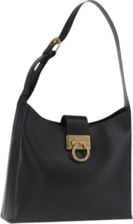 Ferragamo Pre-owned Shoulder Bags, female, Black, Size: ONE SIZE Pre-owned Shoulder Bag