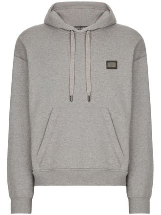 Dolce & Gabbana Hoodie met logopatch - Grijs