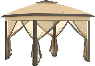 OUTSUNNY Pop Up Gazebo Height Adjustable Canopy Tentwith Carrying Bag
