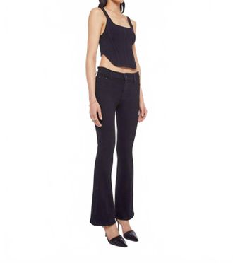 Mother Weekender Flared Leg Jeans In Nighty Night